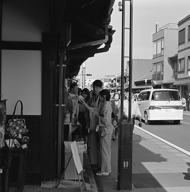 Young couple in kimono