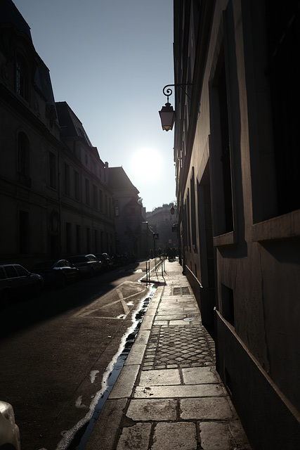 rue, contre-jour, Paris