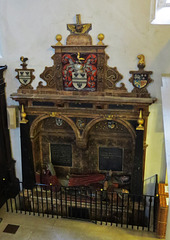st helen bishopsgate, london,detail of sir john spencer's memorial +1609
