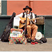 All-round talent: shoes make music, fingers and voice, too...