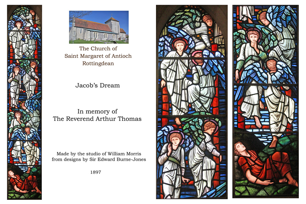 Rottingdean St Margaret - Jacob's Dream - In memoriam - The Reverend Arthur Thomas - William Morris & Edward Burne Jones - 1897