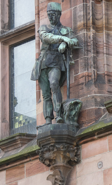 Saarbrucken- Town Hall- Sculpture ofaSoldier