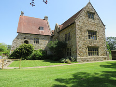 michelham priory, sussex   (5)the c13 block on the left is the southern end of the west range, with a vaulted undercroft below the prior's room. the wing to the right is c16, though much restored