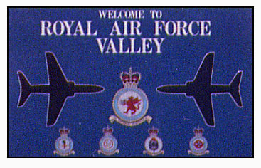 Welcome to RAF Valley sign