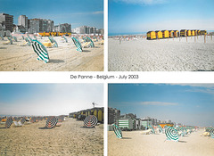 Beach huts and umbrellas De Panne Belgium 7 2003