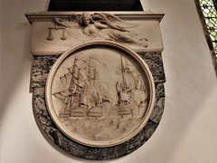 c18 tomb of captain john harvey who died in a sea battle +1794, by john bacon, eastry church, kent (8)