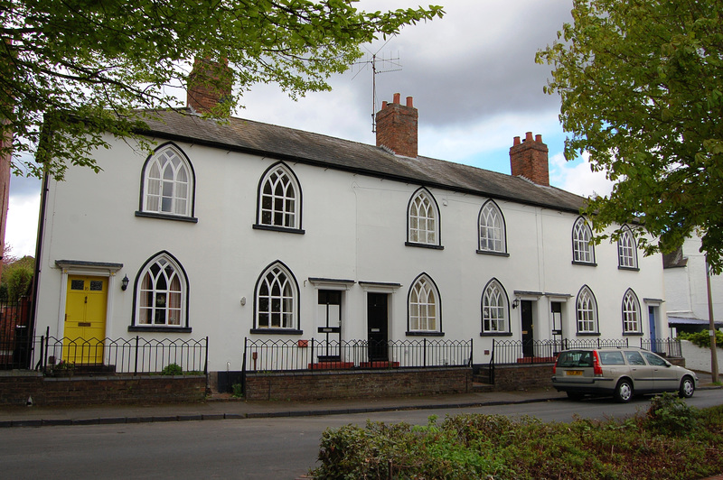 Gothic terrace, Church Road, Old Swinford, Stourbridge