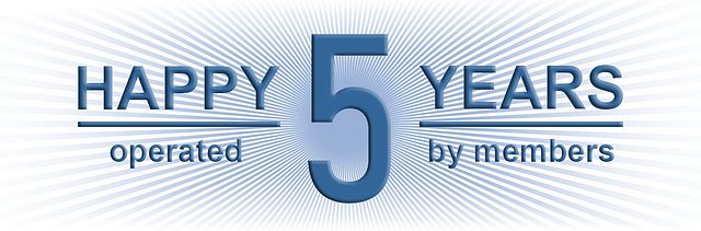 Happy 5 Years, operated by members