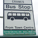 DSCF4389 Ipswich Buses bus stop sign - 25 Jun 2016