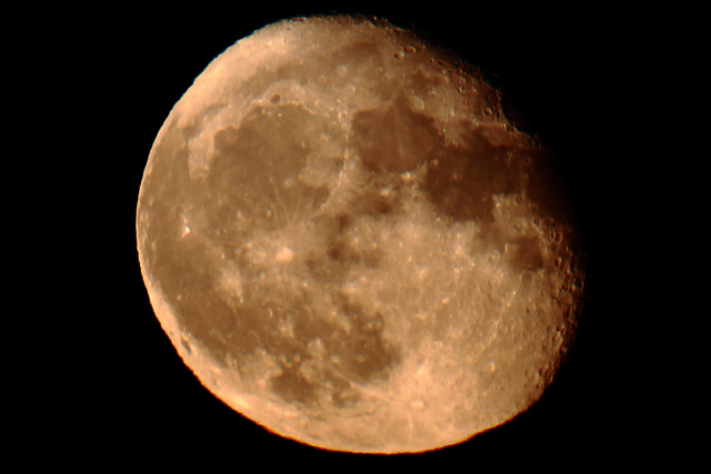 Supermoon rising over the Jurassic Coast