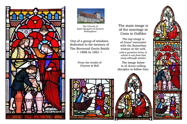 St Margaret Rottingdean Marriage at Cana - In Memory of The Reverend Gavin Smith - by Clayton & Bell 1861