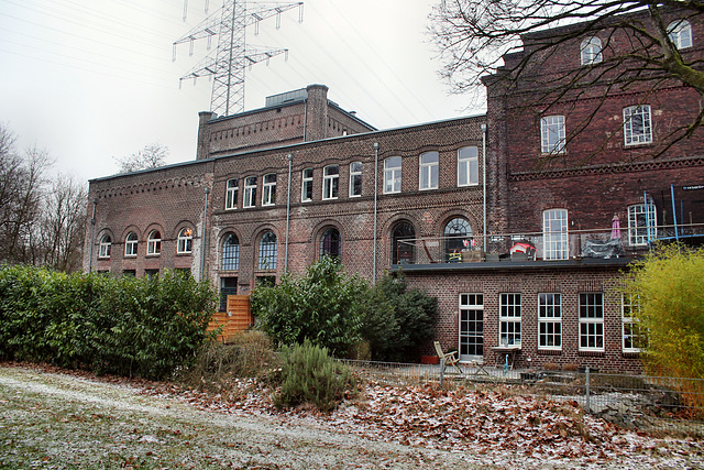 Rückseite der Doppel-Malakowturmanlage (Zeche Holland 1/2, Gelsenkirchen-Ückendorf) / 7.01.2017