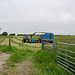 Gathering silage near Marchington Cliff