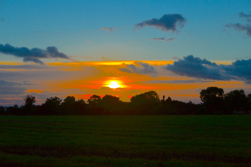 Sunset near Gnosall