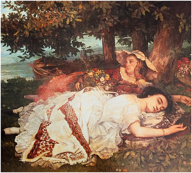 Young Ladies on the Banks of the Seine.  1857