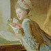 Detail of the Love Letter by Fragonard in the Metropolitan Museum of Art, February 2019