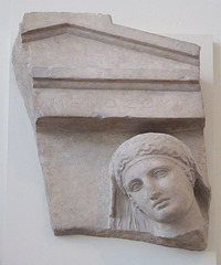 Fragment of a Marble Stele of a Woman in the Metropolitan Museum of Art, May 2012