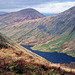 Looking over Hayeswater from Gray Crag towards the slopes of The Knott and on to Rest Dodd (Scan from 1994)