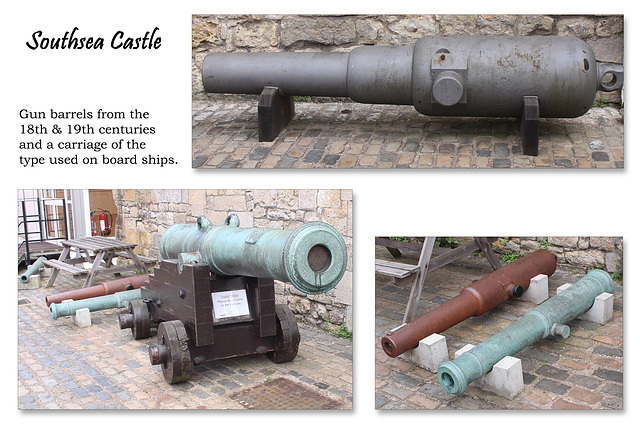 Southsea Castle gun barrels & carriage 11 7 2019