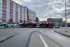 Buses waiting on their shift at Leiden Central Station