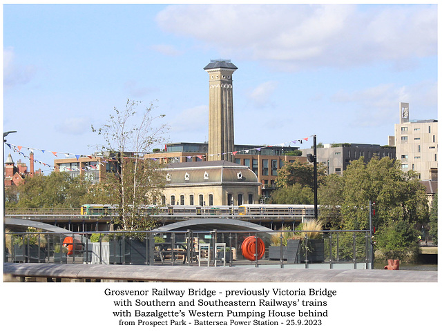 Grosvenor Railway Bridge from Battersea Power Station  25 9 2023