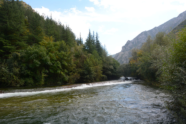 North Macedonia, Treska River upstream in Matka Canyon