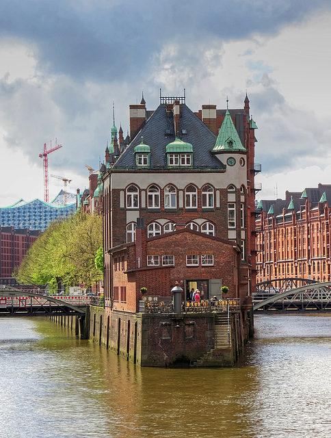 Das Wasserschloß zwischen Wandrahmsfleet und Holländischbrookfleet