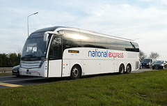 Whippet Coaches (National Express contractor) NX30 (BV67 JZR) at Barton Mills - 18 April 2019 (P1000924)