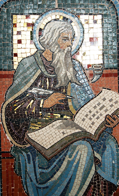 Detail of Constance Kent Mosaic, St Peter's Church, Grove Road, Portland, Dorset