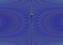 Waves pattern pol coord back2back blue