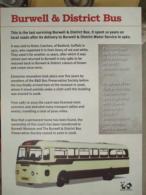 DSCF9641 Former Burwell & District 932 BCE in Burwell Museum - 7 Sep 2017 DSCF9641 Former Burwell & District 932 BCE in Burwell Museum - 7 Sep 2017