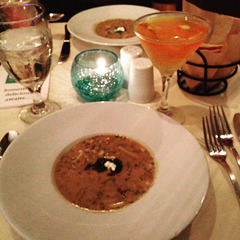 Aash Soup and Saffron Martini