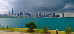 Storm clouds approaching Chicago