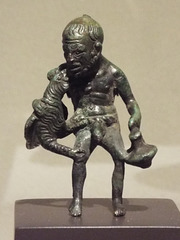 Bronze Statuette of a Dwarf with a Rooster and a Lagynos in the Metropolitan Museum of Art, July 2016