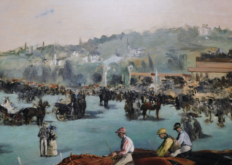 Detail of Races in the Bois de Boulogne by Manet in the Metropolitan Museum of Art, December 2023