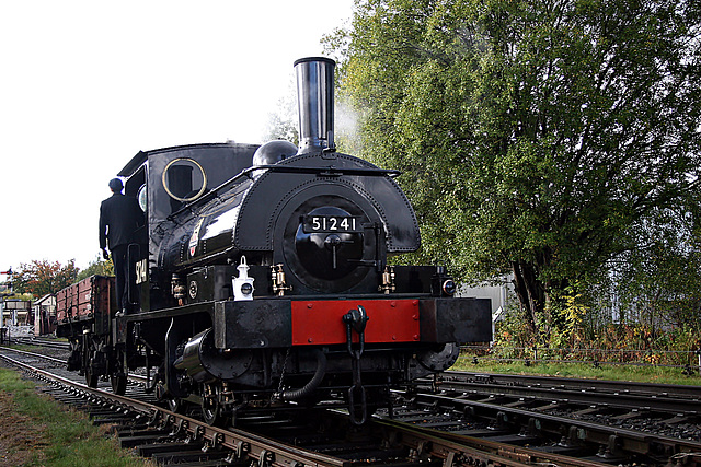 Aspinall L&Y class 21 BR class 0F 0-4-0 51241 shunting at Ramsbottom sidings East Lancs Railway 15th October 2022.