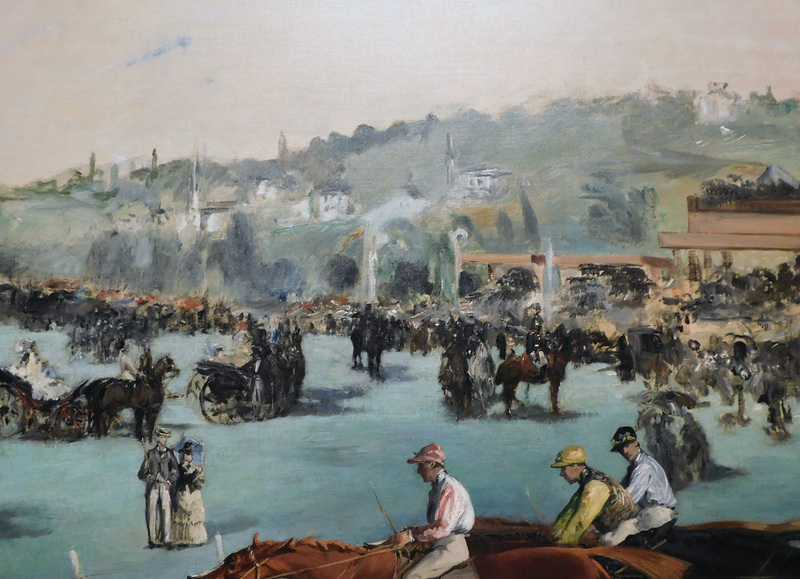 Detail of Races in the Bois de Boulogne by Manet in the Metropolitan Museum of Art, December 2023