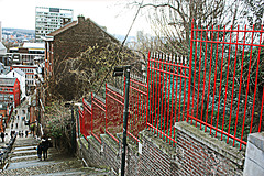 Vers la montagne de Bueren a Liège.