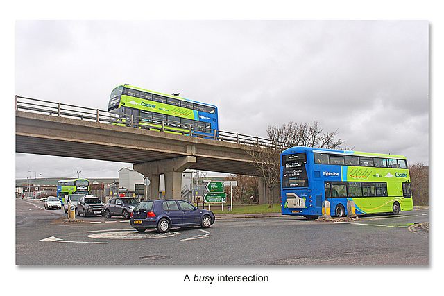 A bus-y intersection - Newhaven - 9.4.2016