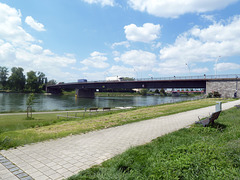 Die Europabrücke Strassburg ( F ) nach Kehl ( D )