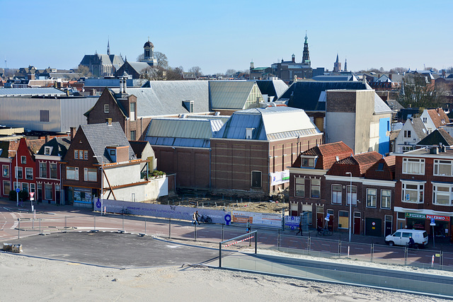 Building ground for the extension of the municipal museum De Lakenhal