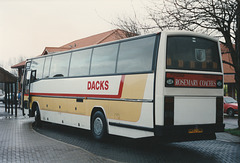 Dack (Rosemary Coaches) B493 UNB at Mildenhall - 10 Feb 1990