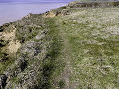 Lost footpath - Coastal erosion near Chilton chine
