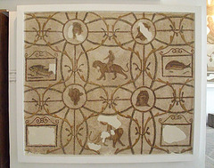 Mosaic from Utica with Erotes on a Panther and a Lion in the Bardo Museum, June 2014