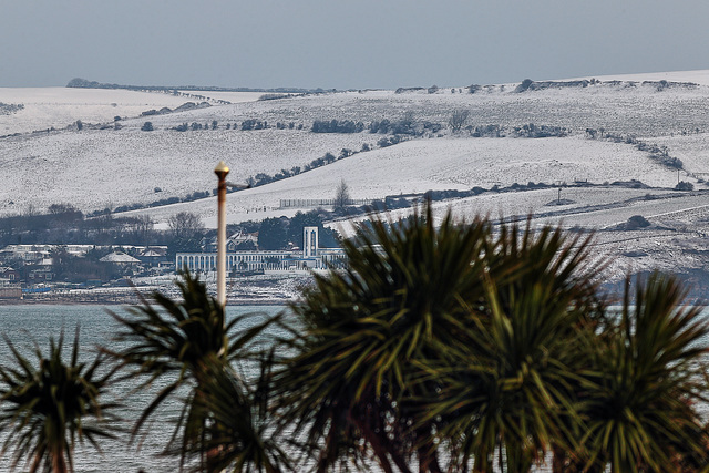 Riviera Hotel in the snow