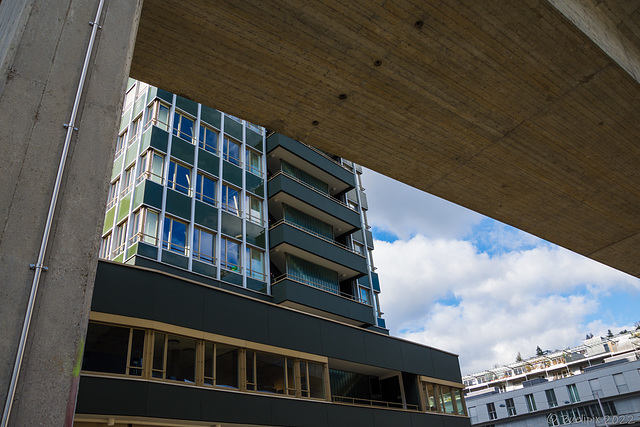 unter dem neuen Eisenbahnviadukt beim Hotel Sheraton, Zürich - P.i.P. (© Buelipix)