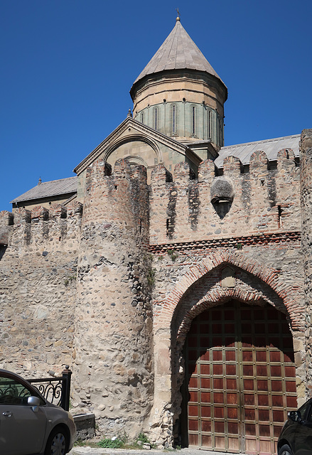 Interesting battlements and big door