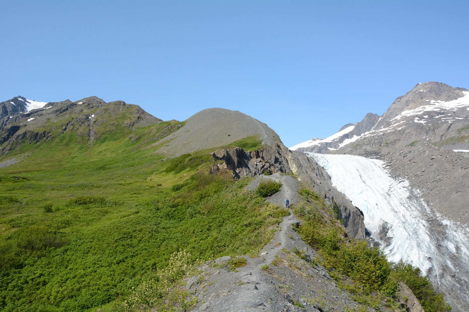 Alaska, Way up to the Worthington Glacier along the Right-bank Moraine Trail