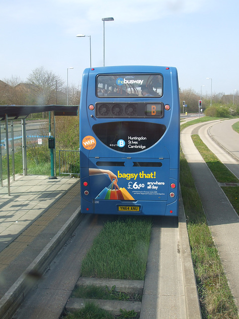 DSCF8818 Stagecoach East (Cambus) 15200 (YN64 ANU) at Orchard Park (Busway) - 10 Apr 2015