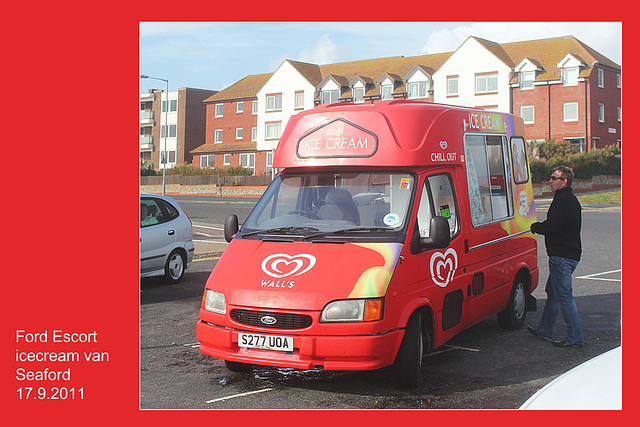 Ice-cream van Ford Escort - S277 UOA - Seaford - 17.9.2011